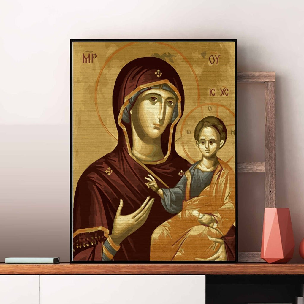 Mary and Jesus (Maria și Iisus) - Pictură pe numere - Pictorul Fericit