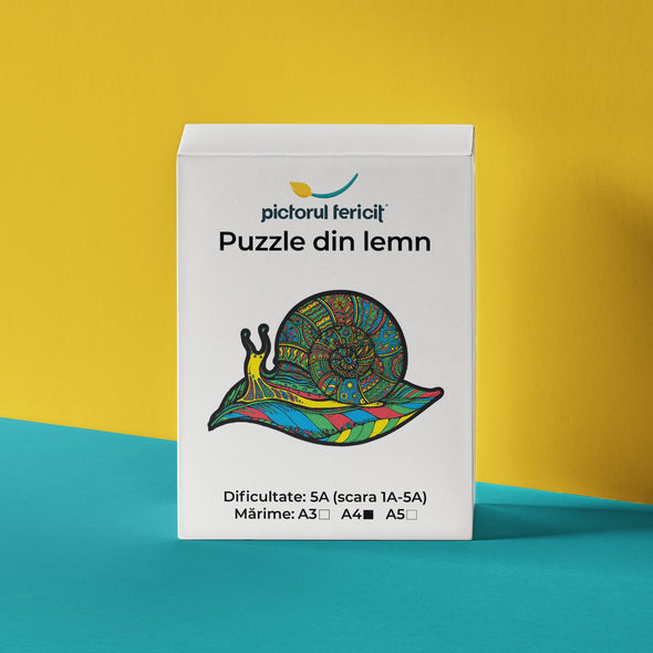 Melc codobelc - Puzzle din lemn - Pictorul Fericit