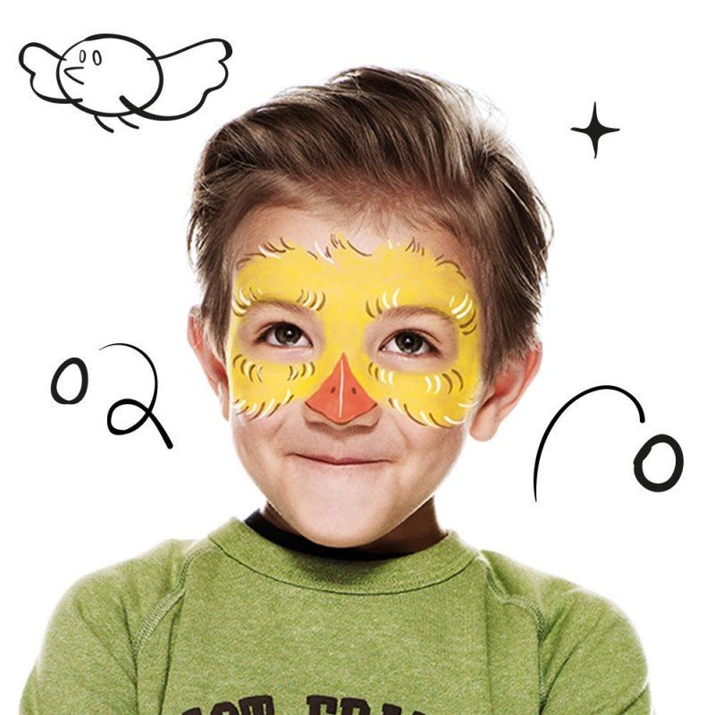 Mini set pictură pe față, culori netoxice, testate dermatologic, ușor de curățat, Chick, 3 ani+, Snazaroo - Pictorul Fericit