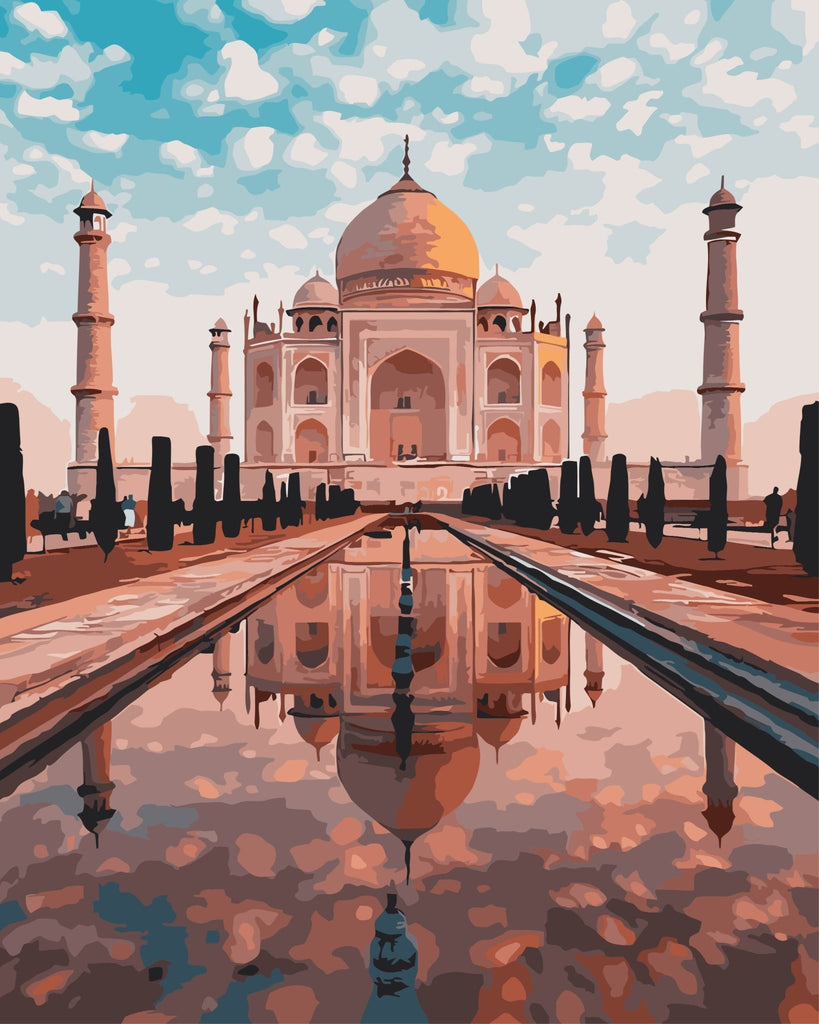 Miraculous Taj Mahal - Pictură pe numere - Pictorul Fericit