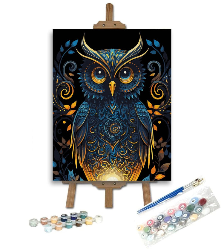 Mystical owl - Pictură pe numere - Pictorul Fericit