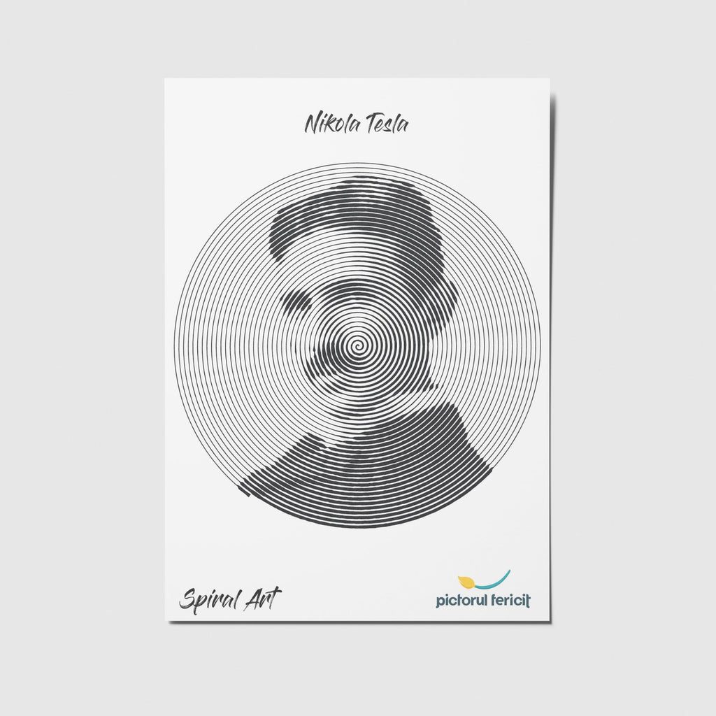 Nikola tesla - spiral art