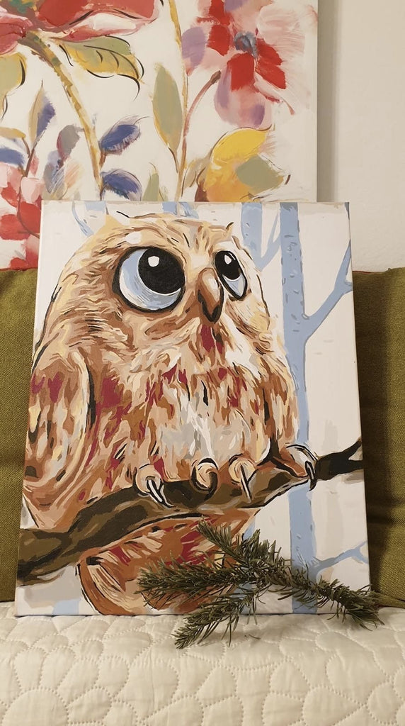 Owl Look - Pictură pe numere - Pictorul Fericit