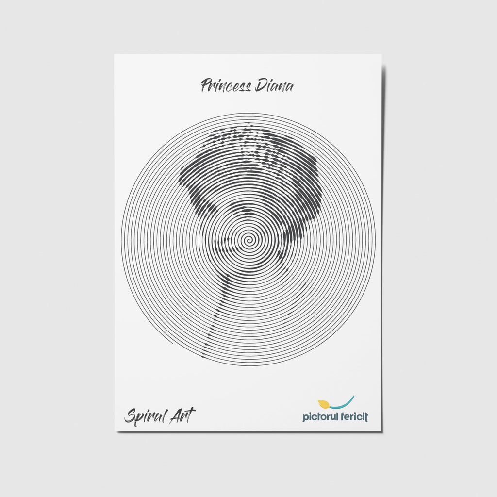 Princess Diana - Spiral Art - Pictorul Fericit