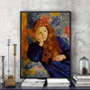 Quiet girl (Stampa-su-tela-Pensierosa) - Pictură pe numere
