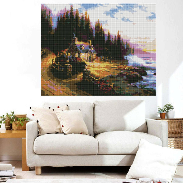 Rustic Retreat - Goblen cu diamante - Pictorul Fericit