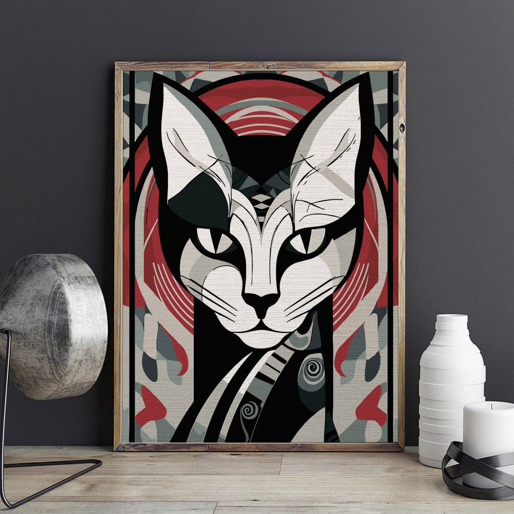 Samurai Cat - Pictură pe numere - Pictorul Fericit