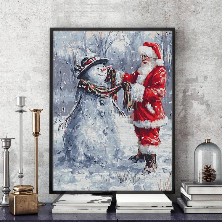 Santa's friend - Pictură pe numere - Pictorul Fericit