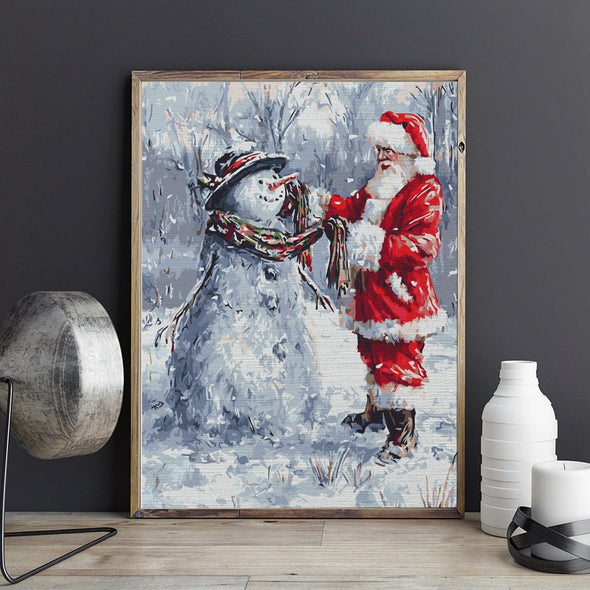 Santa's friend - Pictură pe numere - Pictorul Fericit