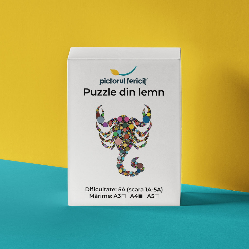 Scorpion - puzzle din lemn