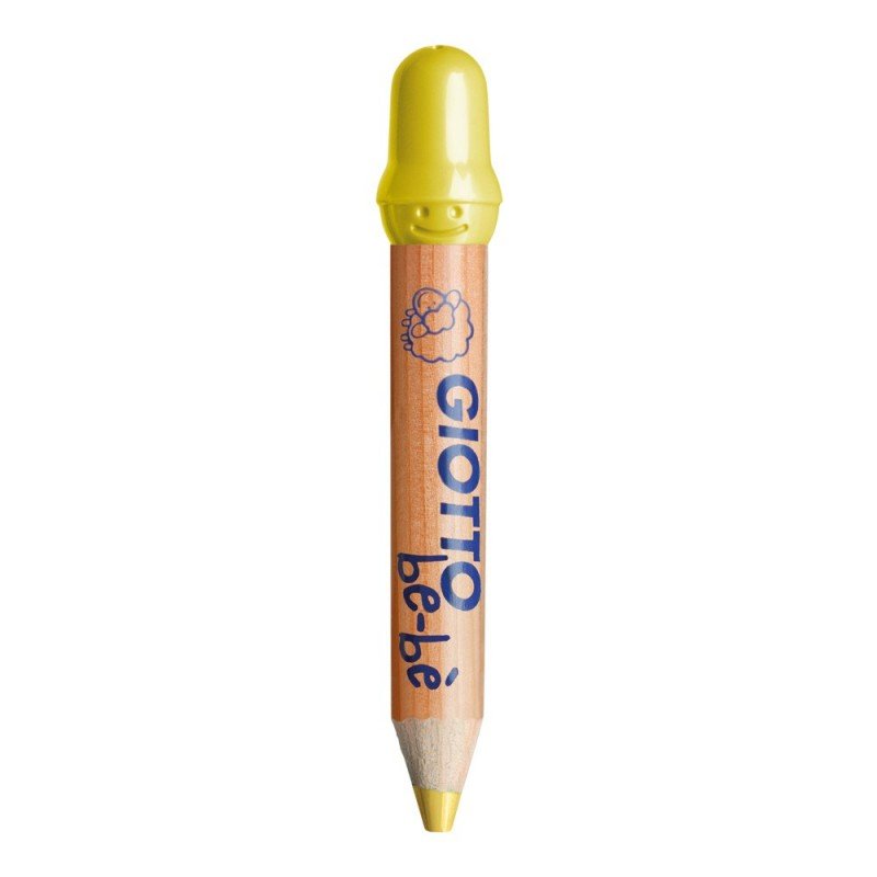 Set 12 creioane colorate pentru copii, lavabile, netoxice, ascuțitoare inclusă Giotto Be-be - Pictorul Fericit