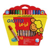 Set 12 creioane colorate pentru copii, lavabile, netoxice, ascuțitoare inclusă Giotto Be-be