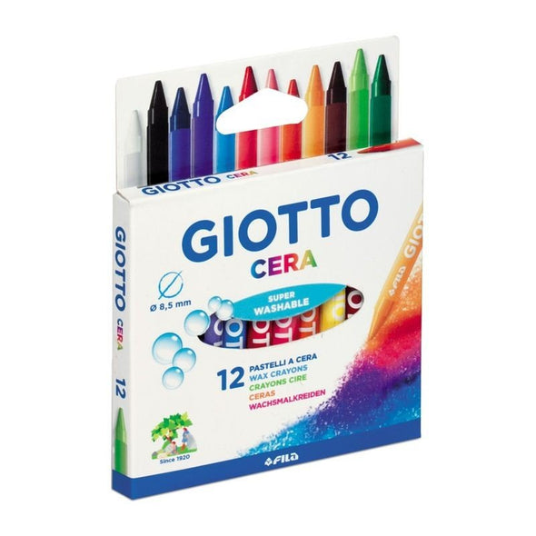 Set 12 de creioane colorate, Giotto Cera - Pictorul Fericit