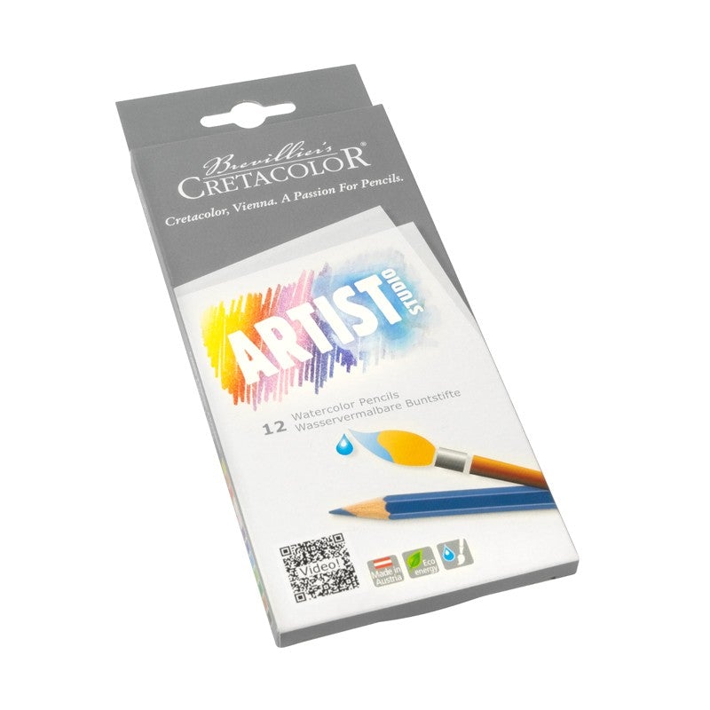 Set 12 sau 24 creioane colorate, acuarelabile, Artist Cretacolor - Pictorul Fericit
