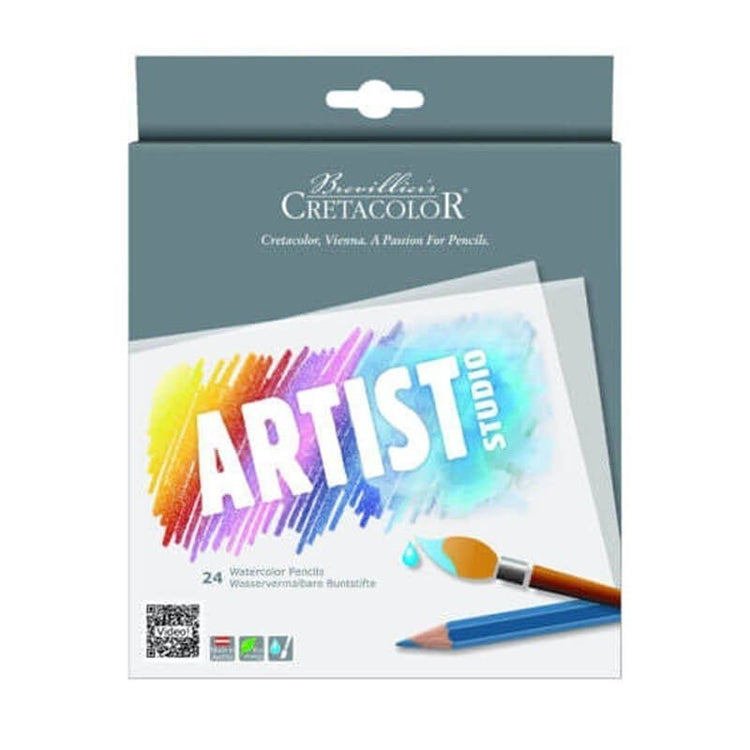 Set 12 sau 24 creioane colorate, acuarelabile, Artist Cretacolor - Pictorul Fericit