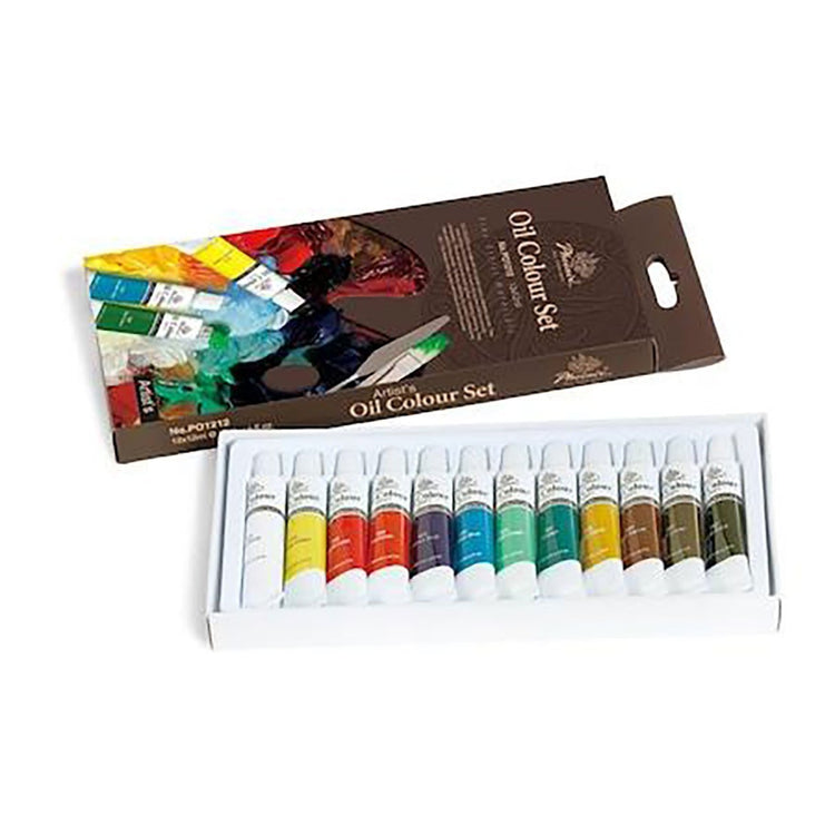 Set 12x12ml, culori ulei primare, Phoenix - Pictorul Fericit