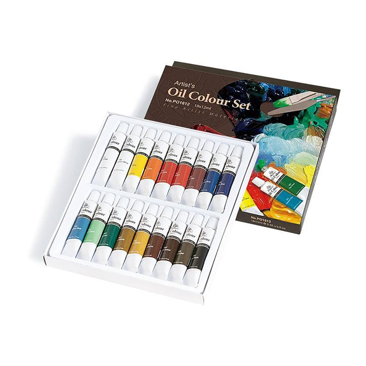 Set 18x12ml, culori ulei primare, Phoenix - Pictorul Fericit
