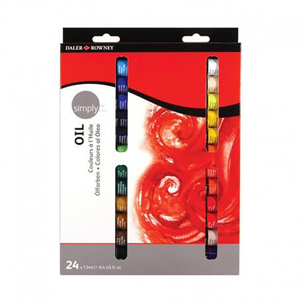 Set 24x12ml culori ulei Simply Daler Rowney - Pictorul Fericit