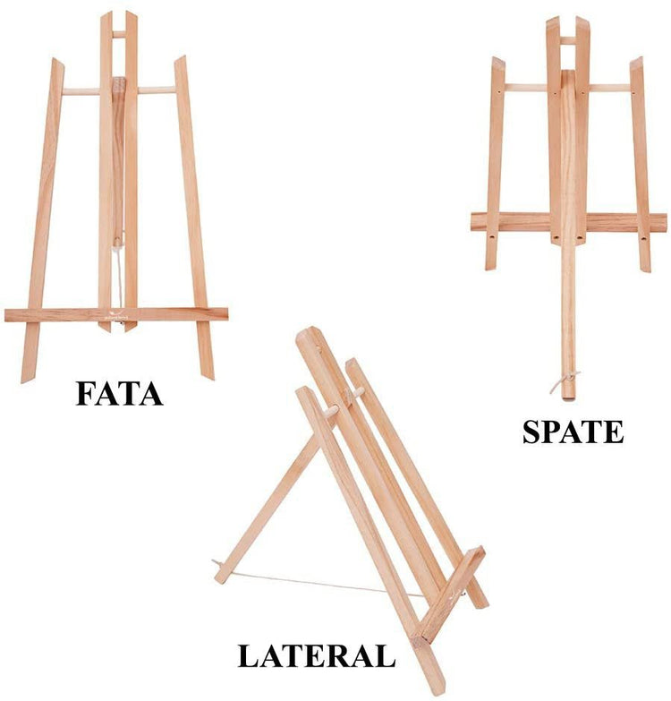 Șevalet de masă din lemn, mini, 30cm, 40cm sau 50cm înălțime, Pictorul Fericit® - Pictorul Fericit