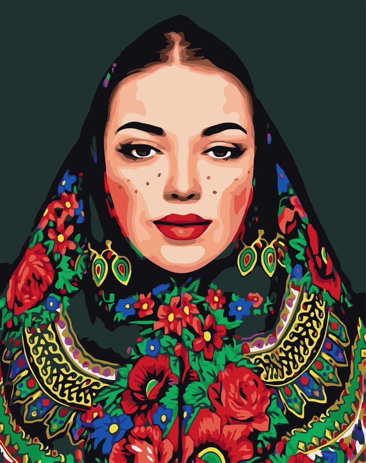 Slavic Beauty - Pictură pe numere - Pictorul Fericit