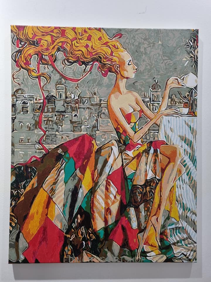 Sophisticated (City tea drinking) - Pictură pe numere - Pictorul Fericit