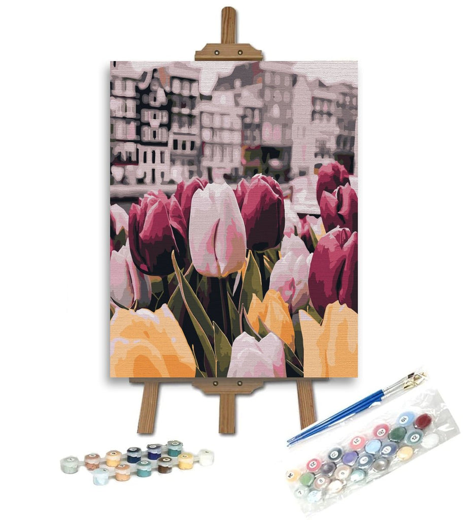 Spring tulips - Pictură pe numere - Pictorul Fericit