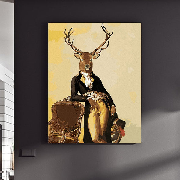 Stylish Deer - Pictură pe numere - Pictorul Fericit