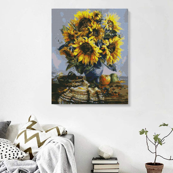 Sunflower Sunshine - Goblen cu diamante - Pictorul Fericit
