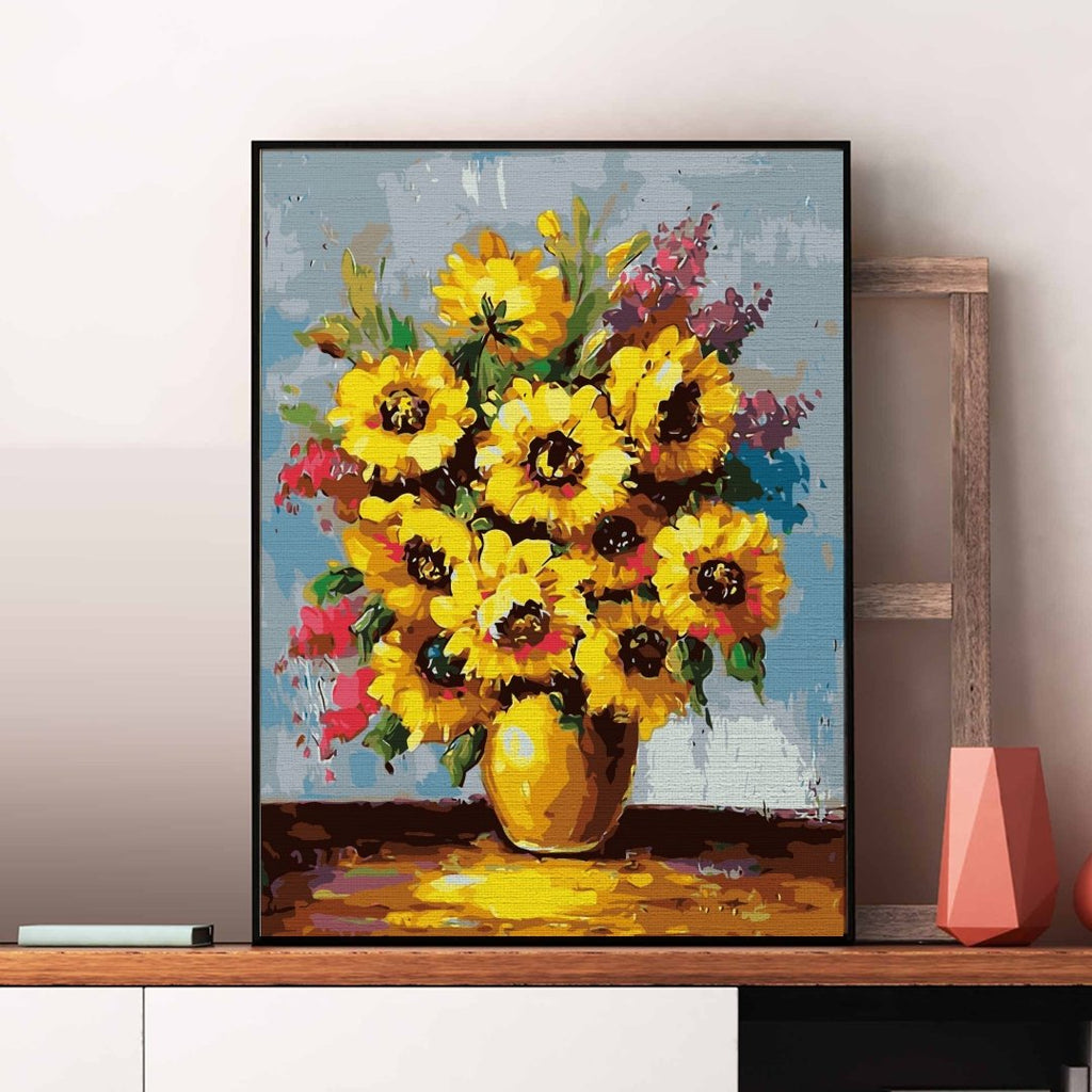 Sunflowers Bouquet - Pictură pe numere - Pictorul Fericit