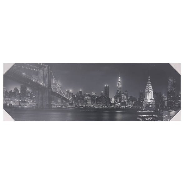 Tablou dreptunghiular New York Bridge, iluminare cu 10 leduri, 30x90x1,5, Pictorul Fericit - Pictorul Fericit
