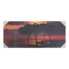 Tablou dreptunghiular Tree Sunset, iluminare cu 5 leduri, 30x70x1,5, Pictorul Fericit
