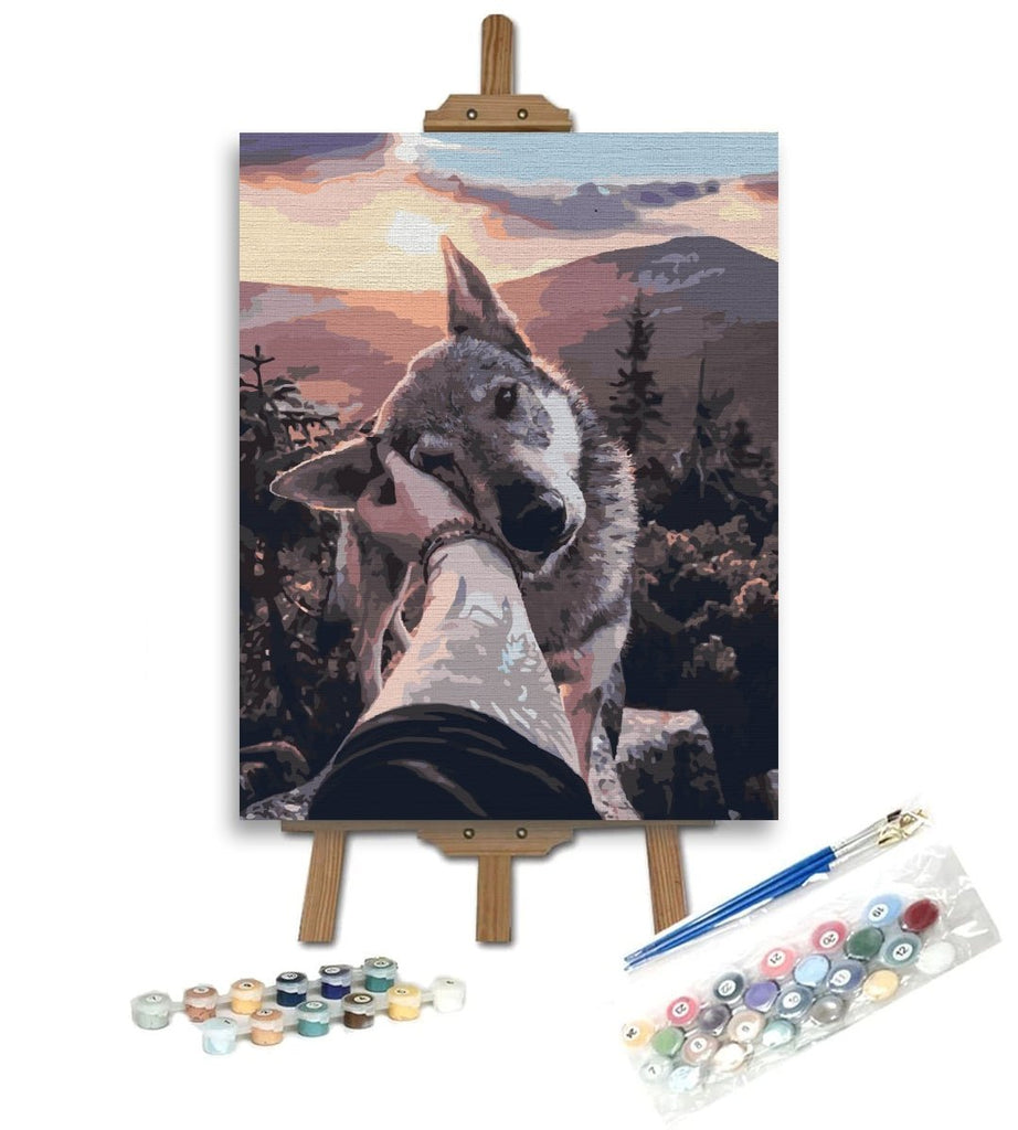 Tamed wolf - Pictură pe numere - Pictorul Fericit