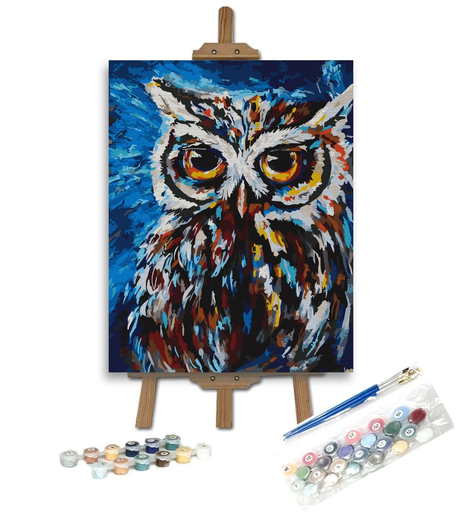 The owl - Pictură pe numere - Pictorul Fericit