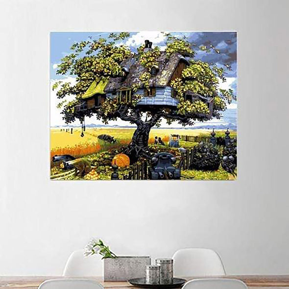 Tree House - Pictură pe numere - Pictorul Fericit