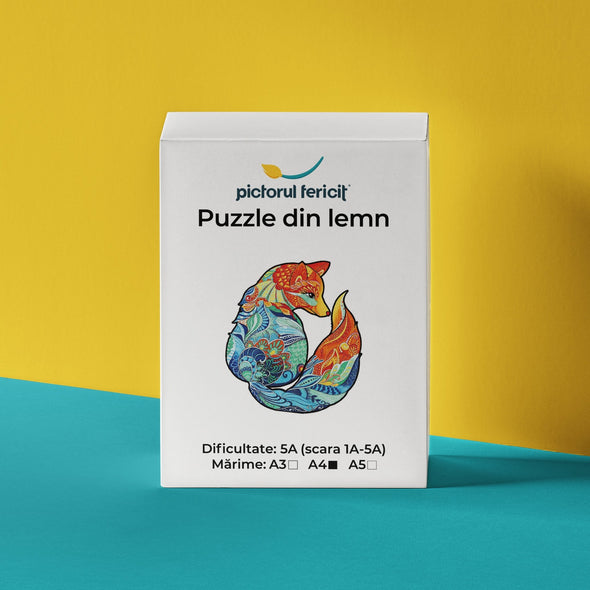 Vulpea Timidă - Puzzle din lemn - Pictorul Fericit