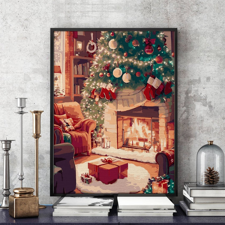Waiting for Santa - Pictură pe numere - Pictorul Fericit