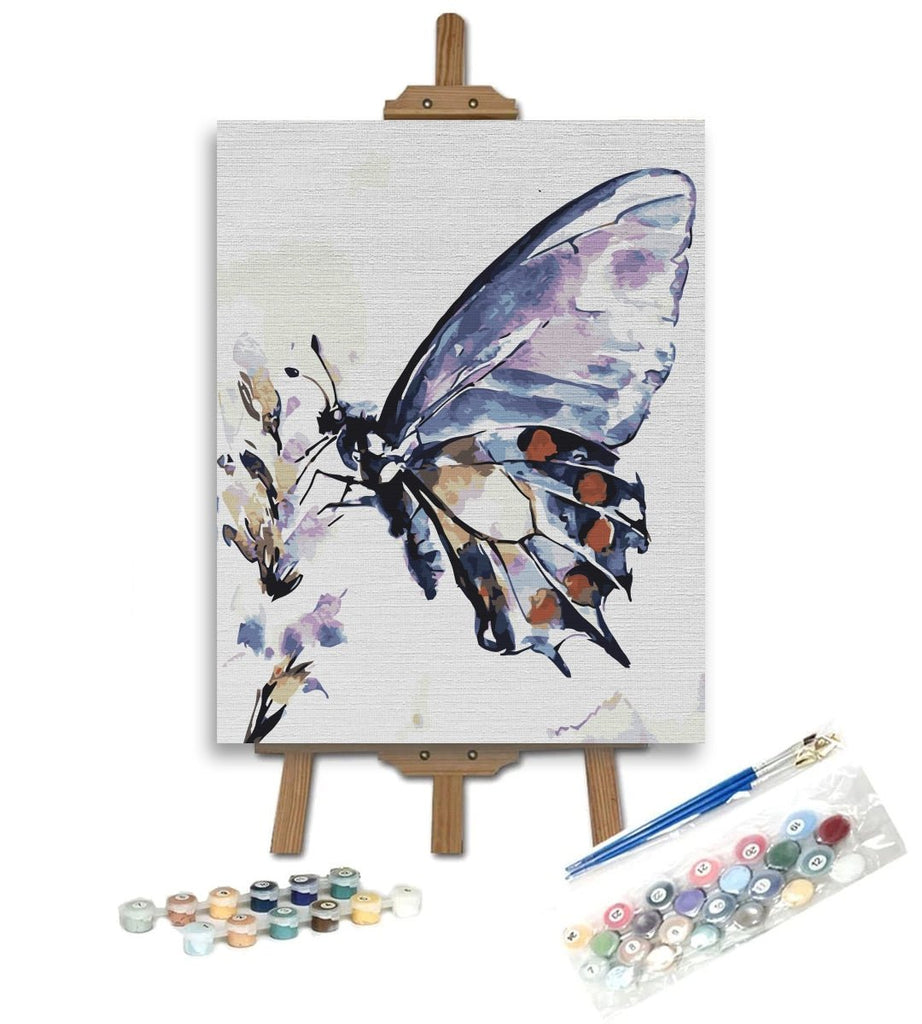 Watercolor butterfly - Pictură pe numere - Pictorul Fericit