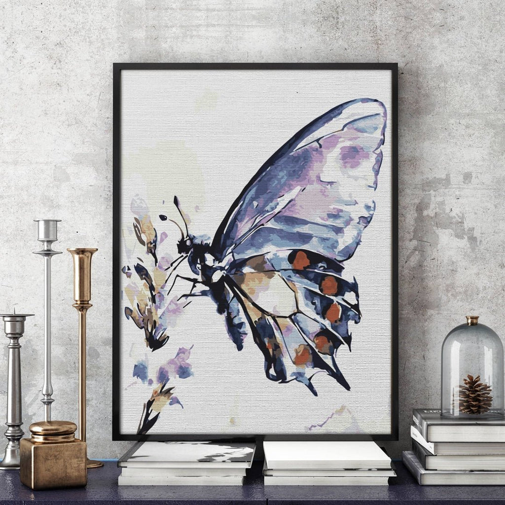 Watercolor butterfly - Pictură pe numere - Pictorul Fericit