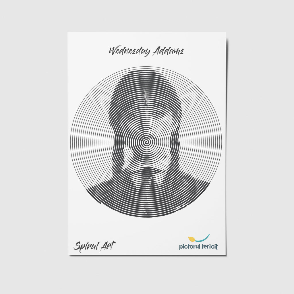 Wednesday addams - spiral art