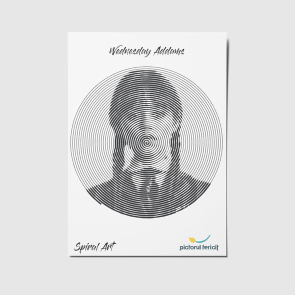 Wednesday Addams - Spiral Art - Pictorul Fericit