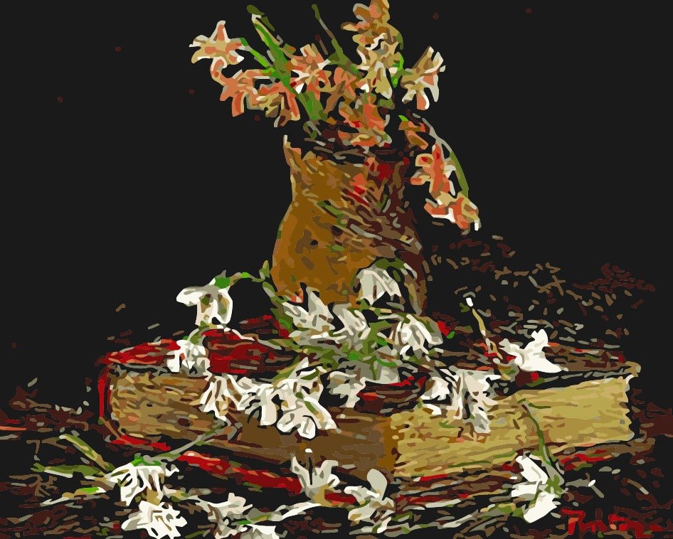Wilted flowers (reproducere după Valeriu Pantazi) - Pictură pe numere - Pictorul Fericit