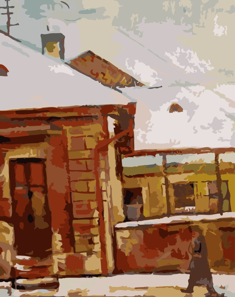 Winter in Sighet (Peisaj la Sighet)- Pictură pe numere - Pictorul Fericit