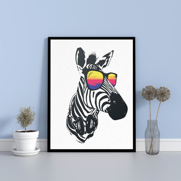 Zebra with Sunglasses - Pictură pe numere - Pictorul Fericit