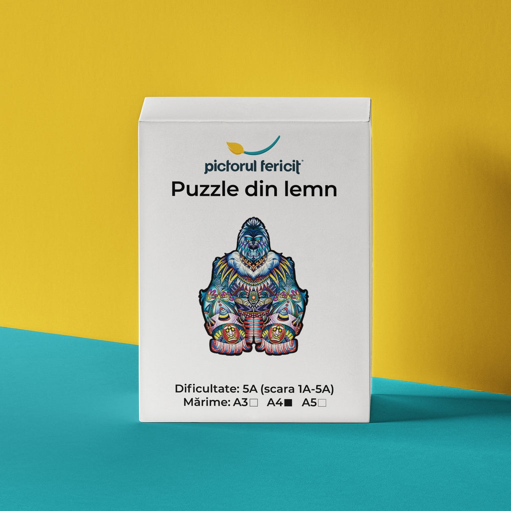 Zeul Gorila - Puzzle Din Lemn