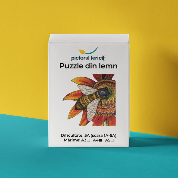 Zumzet de albină - Puzzle din lemn - Pictorul Fericit